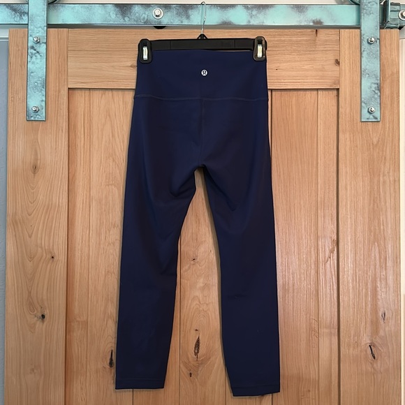 New Lululemon Wunder Train High Rise Crop 23" - Night Sea - Size 6 - Picture 6 of 7
